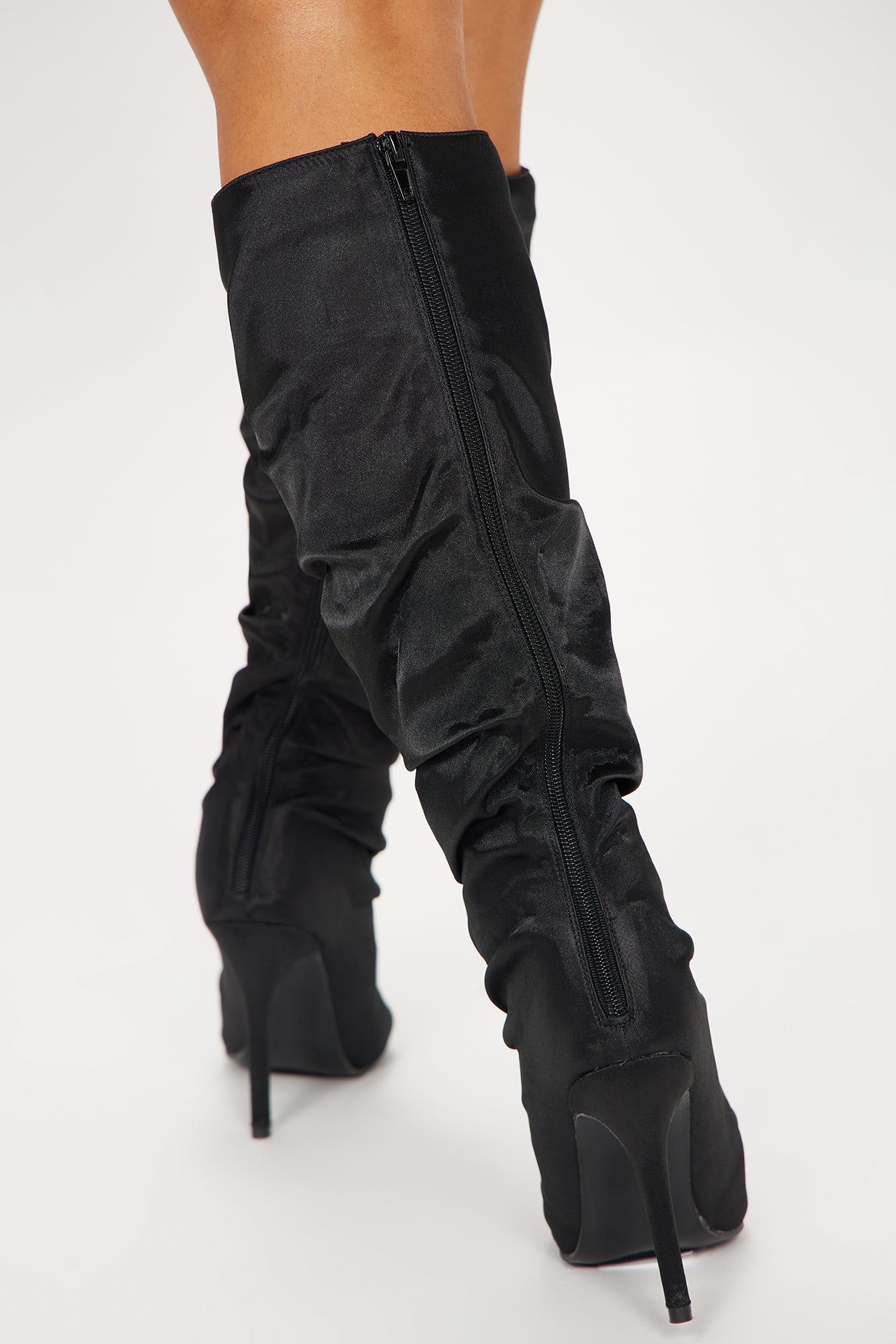 Got You Mesmerized Knee High Heeled Boots - Black sold by Fashion Nova product image thumbnail 4