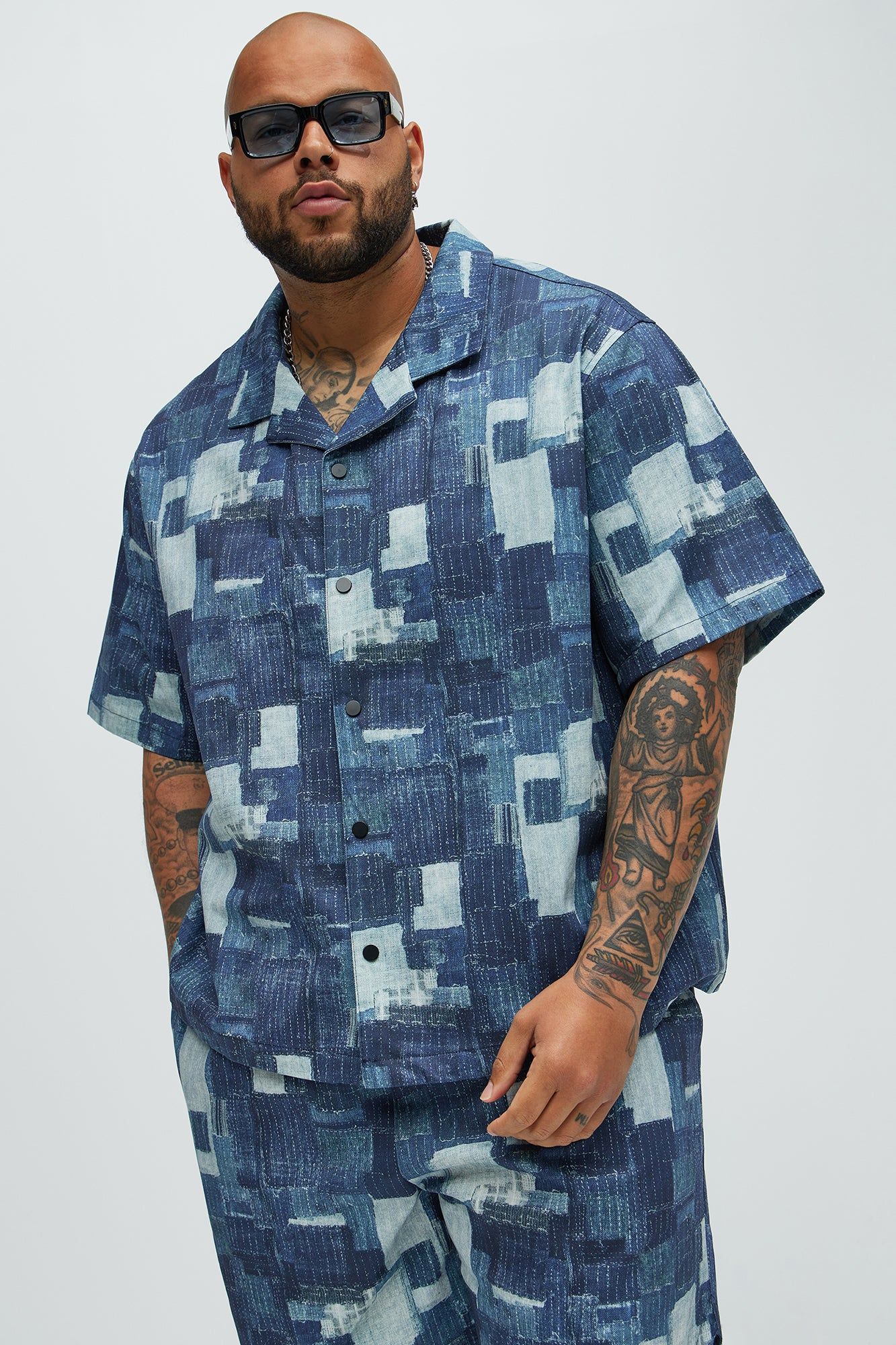 Repaired Ends Shirt - Indigo sold by Fashion Nova product image thumbnail 4