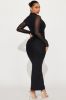 All That Glimmer Mesh Maxi Dress - Black sold by Fashion Nova