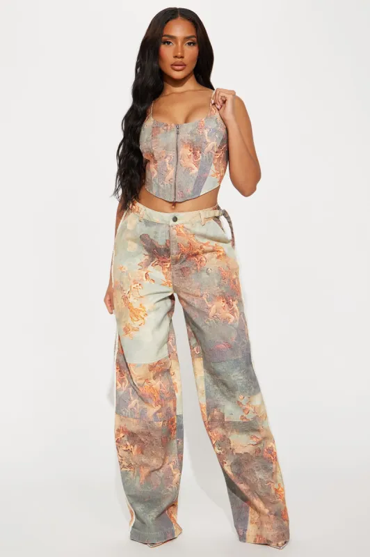 Renaissance Forever Pant Set - Taupe/combo sold by Fashion Nova