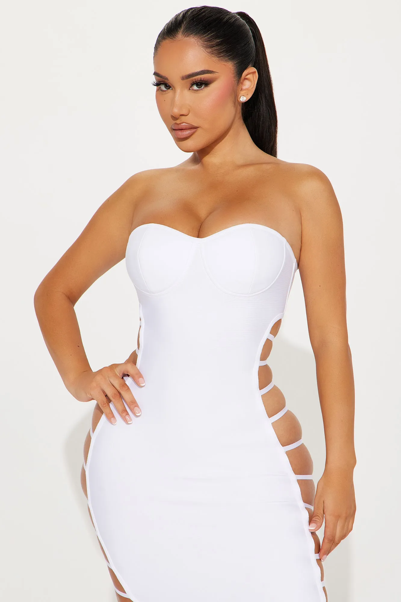Your #1 Priority Bandage Midi Dress - White sold by Fashion Nova product image thumbnail 2