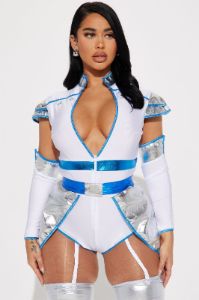 Space Commander 2 Piece Costume Set - Silver sold by Fashion Nova