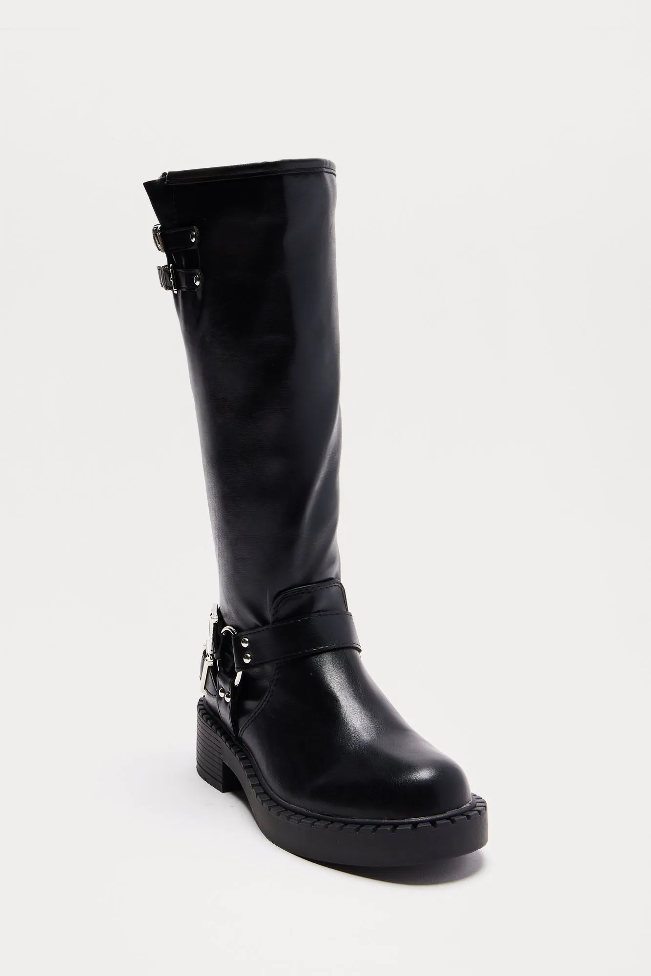 Miles Buckle Knee High Boots - Black sold by Fashion Nova product image thumbnail 3