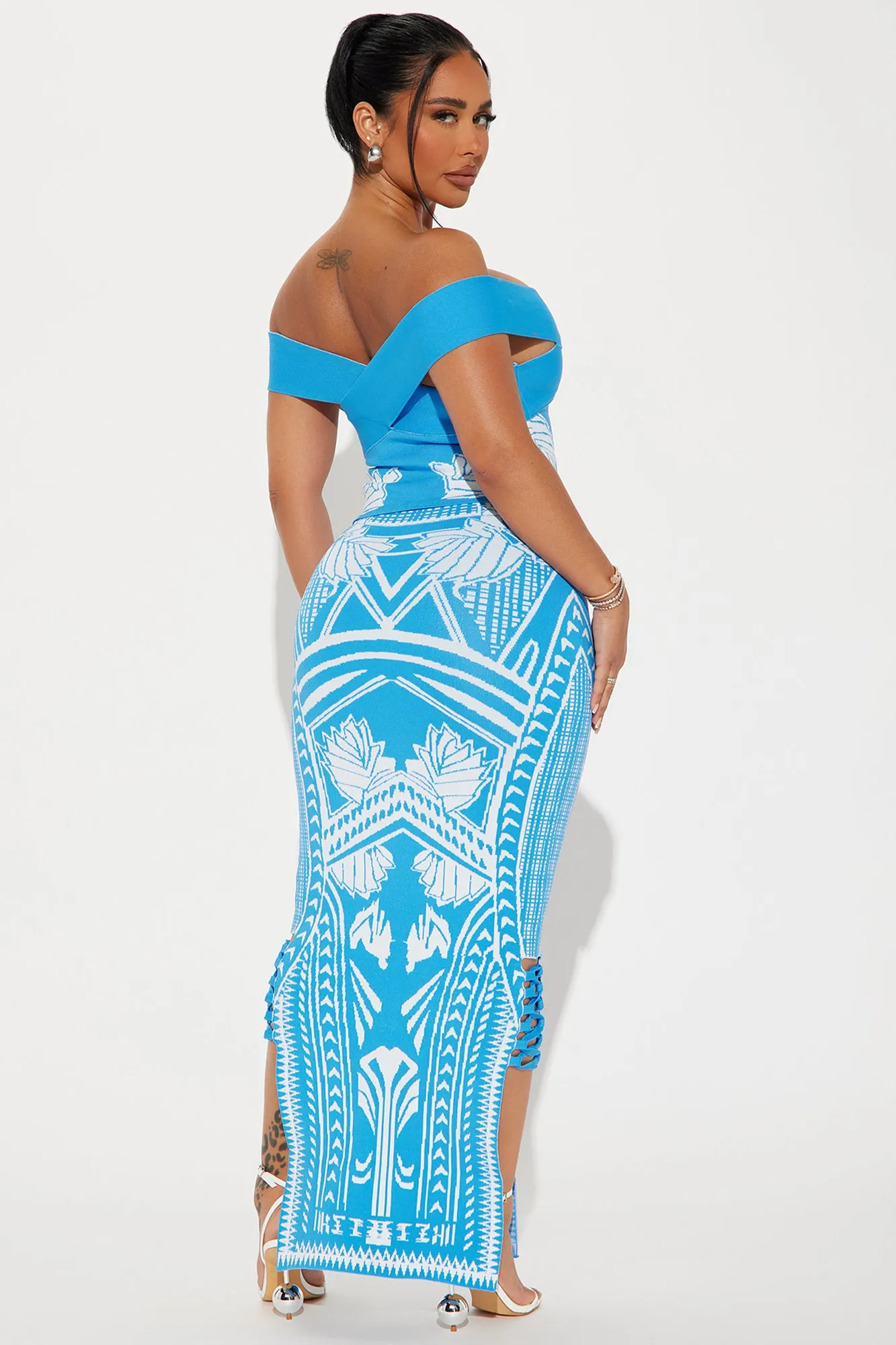 Cierra Bandage Skirt Set - Blue/combo sold by Fashion Nova product image thumbnail 3
