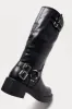 Miles Buckle Knee High Boots - Black sold by Fashion Nova