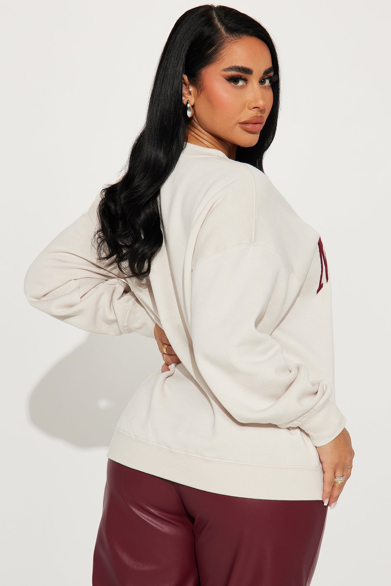 New York Embroidered Screen Sweatshirt - Beige sold by Fashion Nova product image thumbnail 4