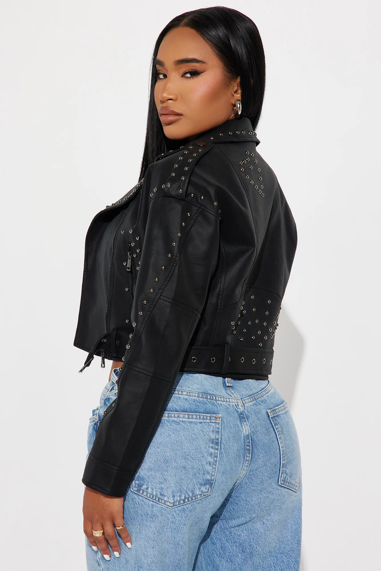 Heartthrob Studded Moto Jacket - Black sold by Fashion Nova product image thumbnail 5