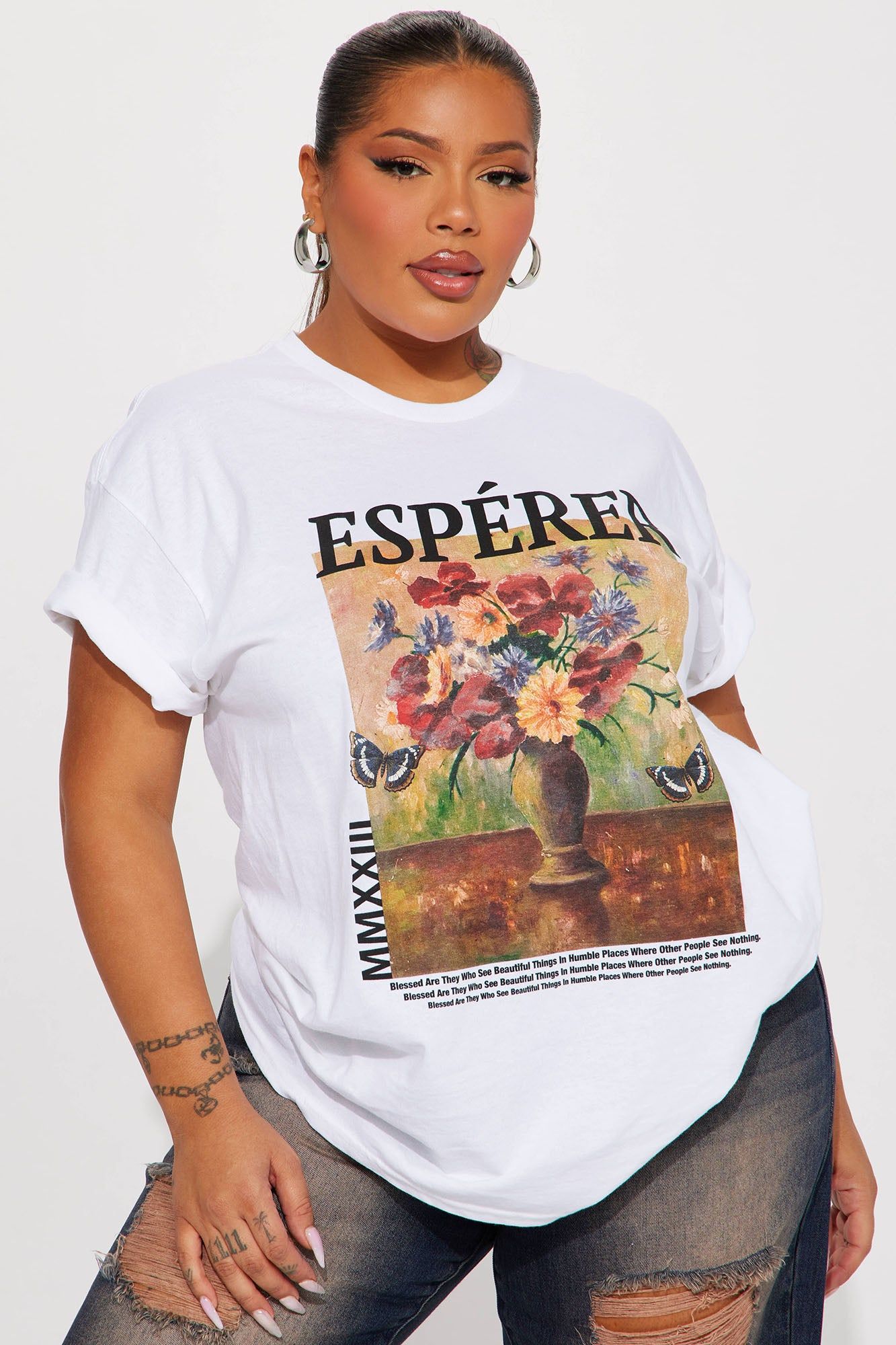 To Hope Graphic Tee - White sold by Fashion Nova product image thumbnail 4