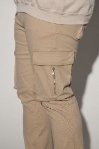 Affection Stacked Skinny Flare Cargo Pants - Tan sold by Fashion Nova