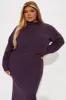 Hayden Sweater Skirt Set - Eggplant sold by Fashion Nova