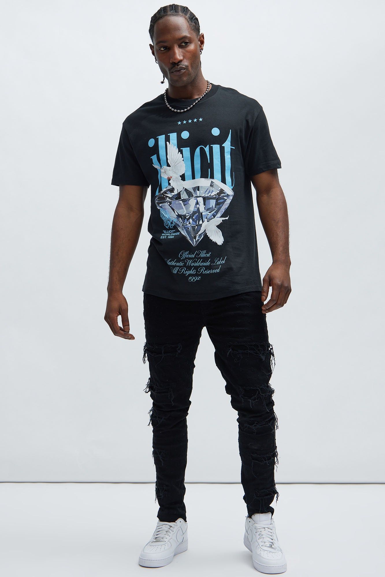 Illicit Short Sleeve Tee - Black sold by Fashion Nova product image thumbnail 2