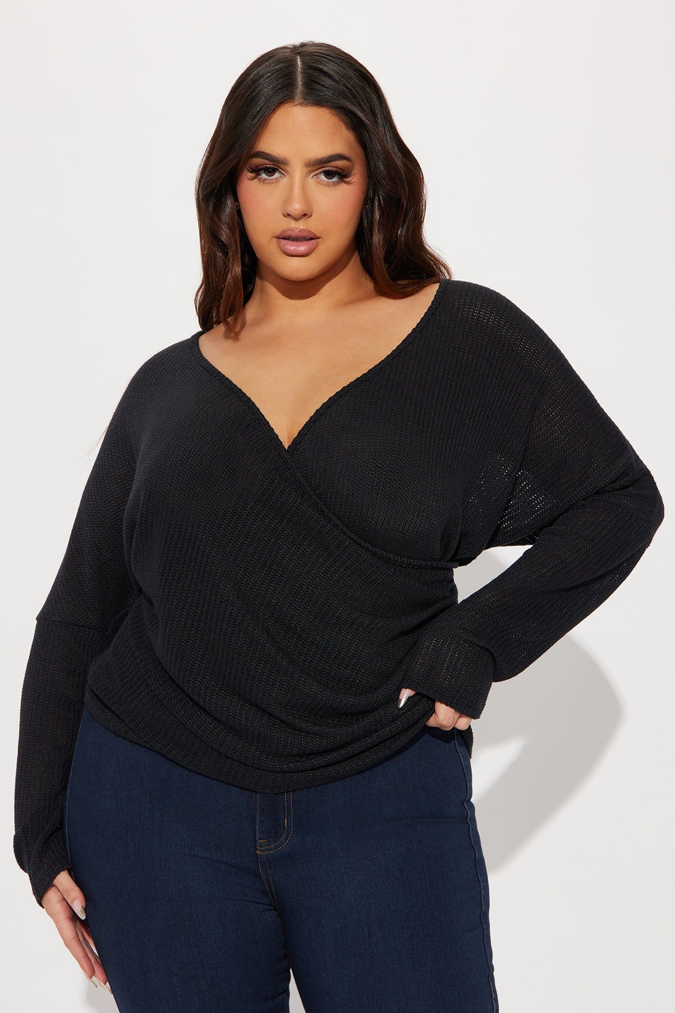 Elianna Wrap Top - Black sold by Fashion Nova product image thumbnail 4