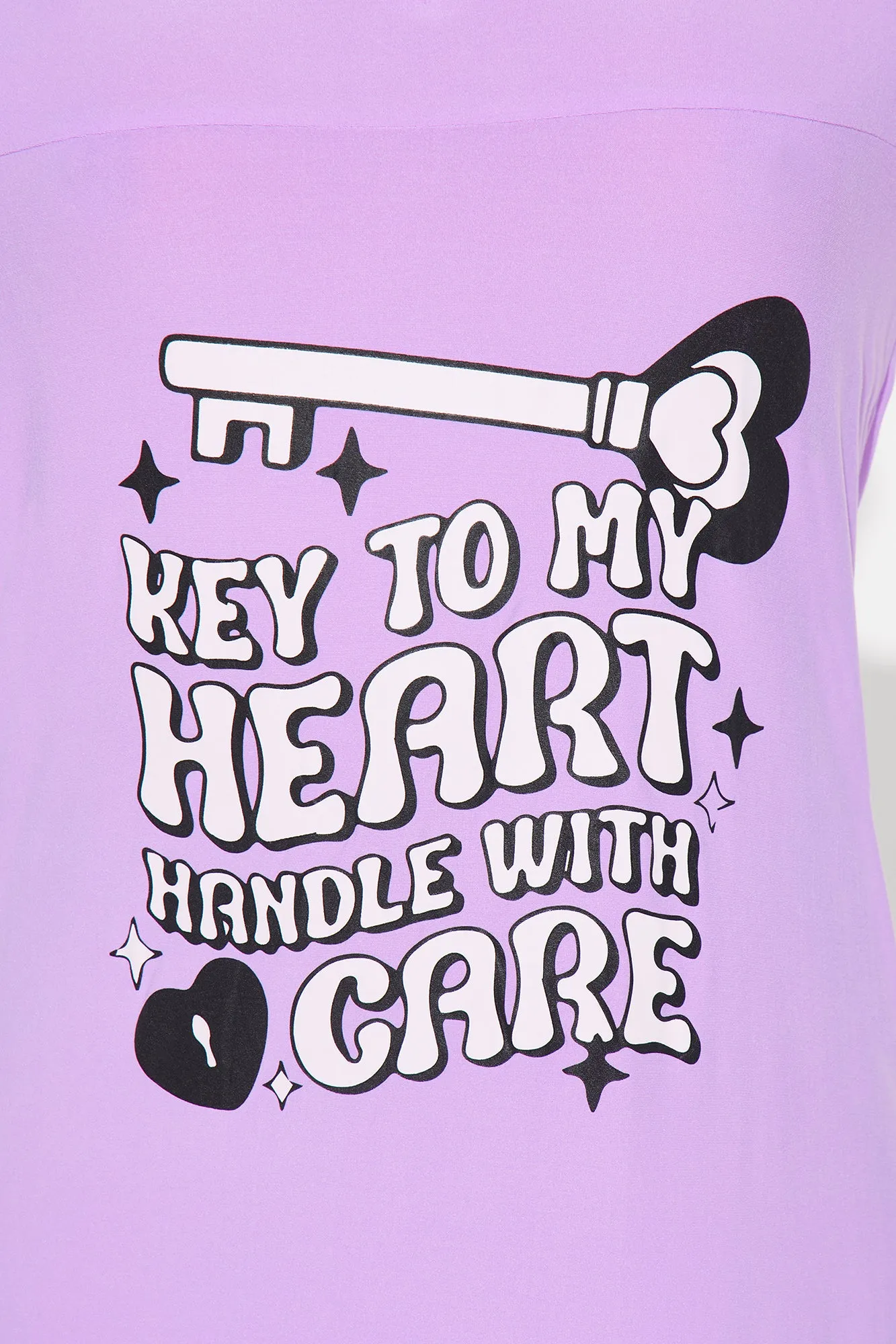 Key To My Heart PJ Sleep Shirt - Purple sold by Fashion Nova product image thumbnail 2