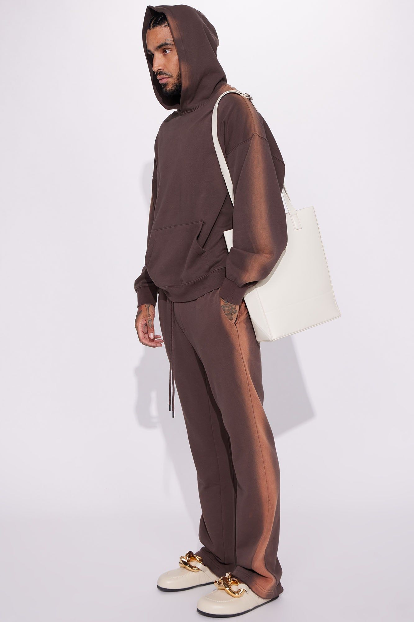 Tyson All You Flared Sweatpants - Brown sold by Fashion Nova product image thumbnail 4