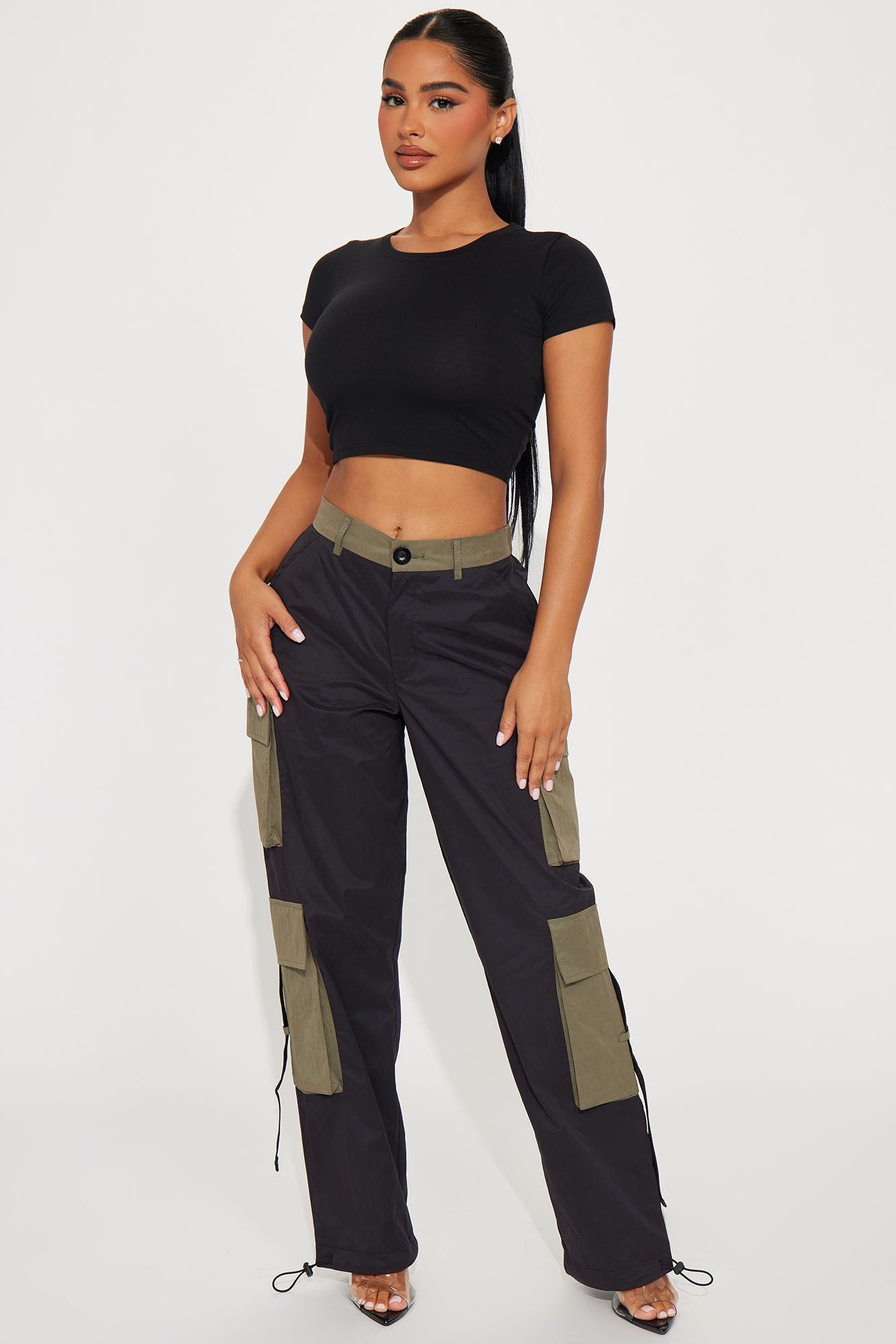 Stand Your Ground Cargo Pant - Black/combo sold by Fashion Nova