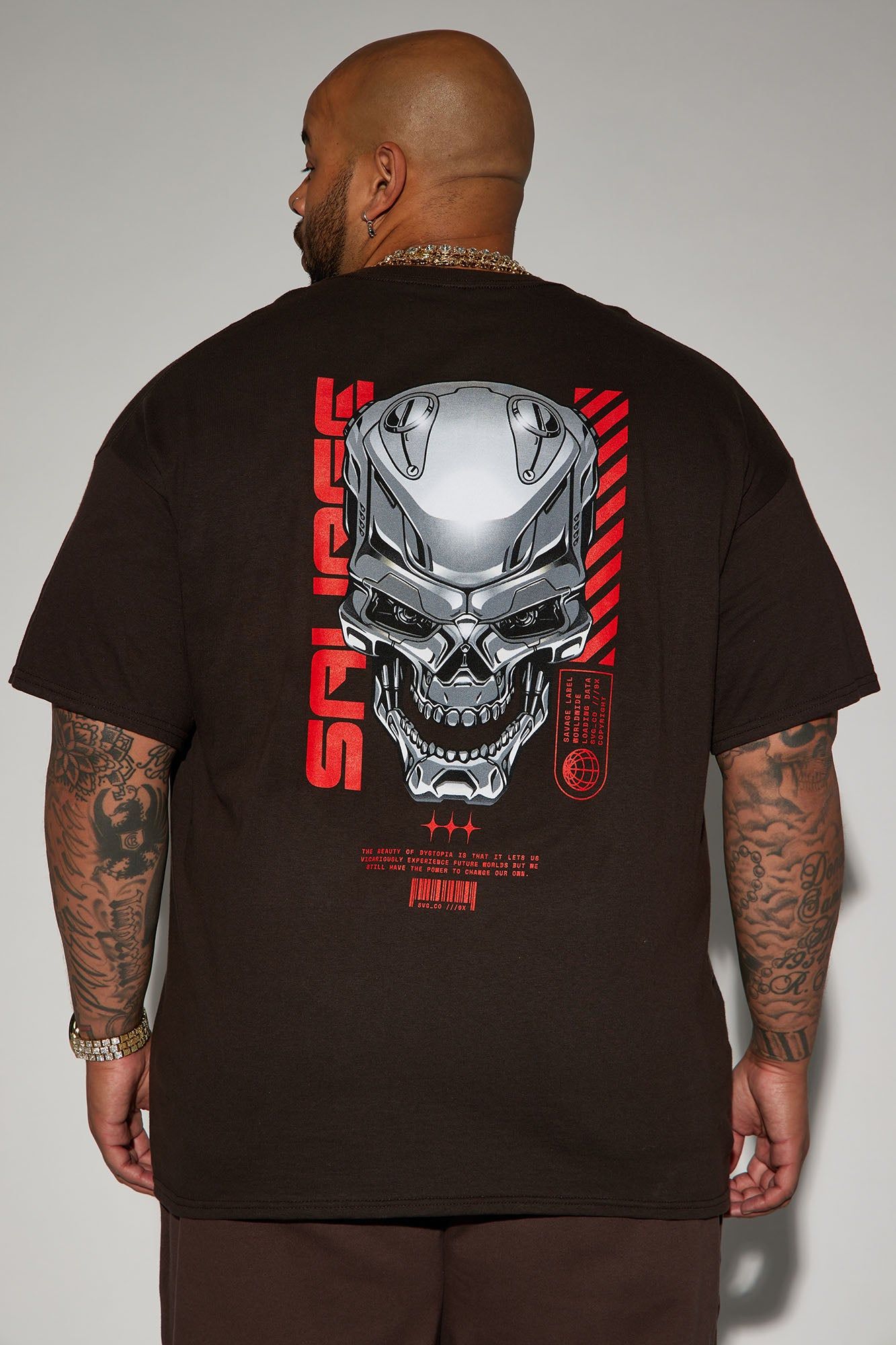 Savage Future Short Sleeve Tee - Chocolate sold by Fashion Nova product image thumbnail 2