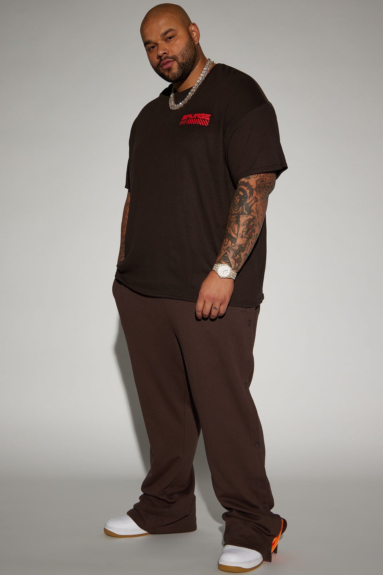 Savage Future Short Sleeve Tee - Chocolate sold by Fashion Nova product image thumbnail 6