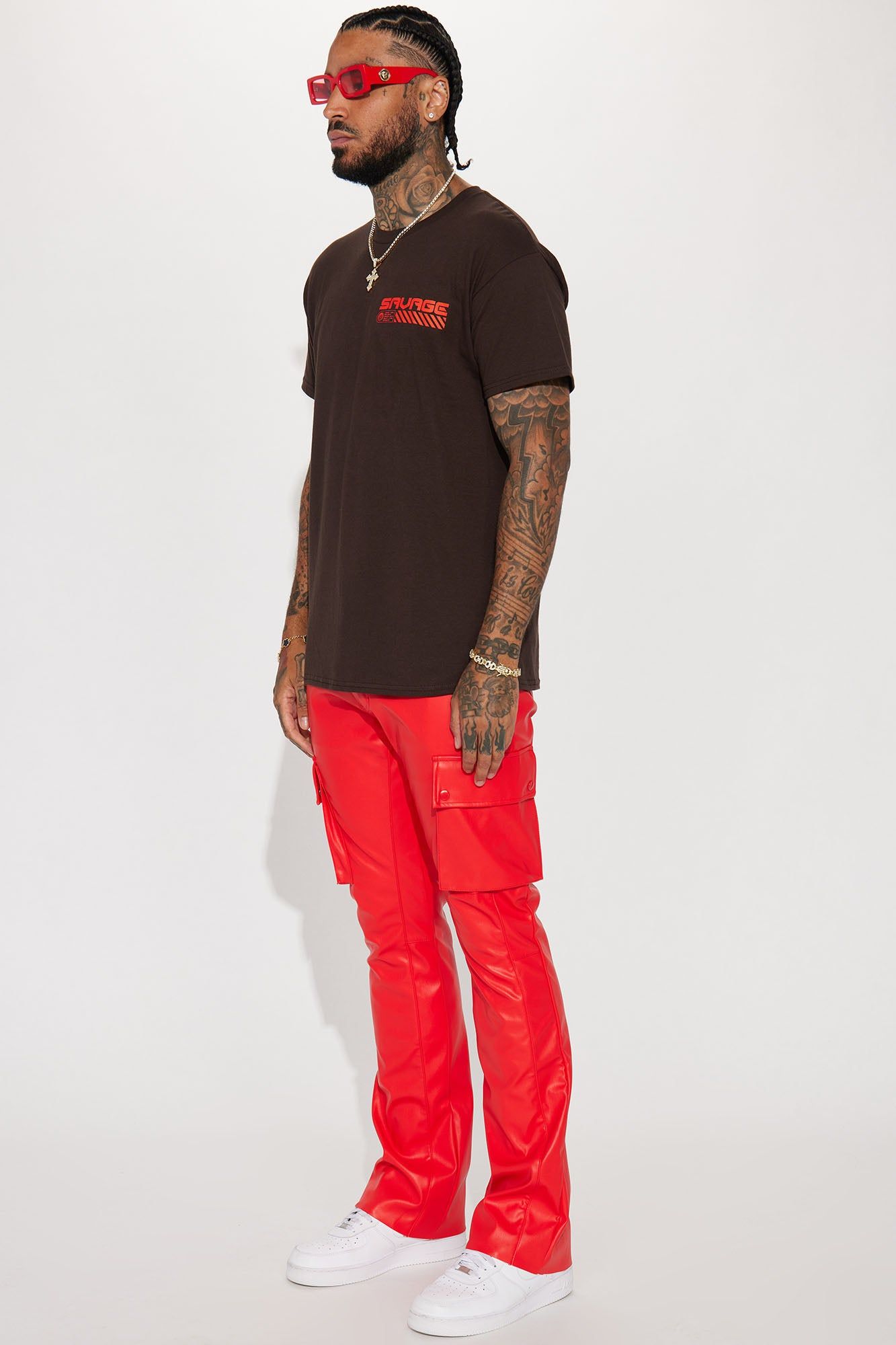 Savage Future Short Sleeve Tee - Chocolate sold by Fashion Nova product image thumbnail 3