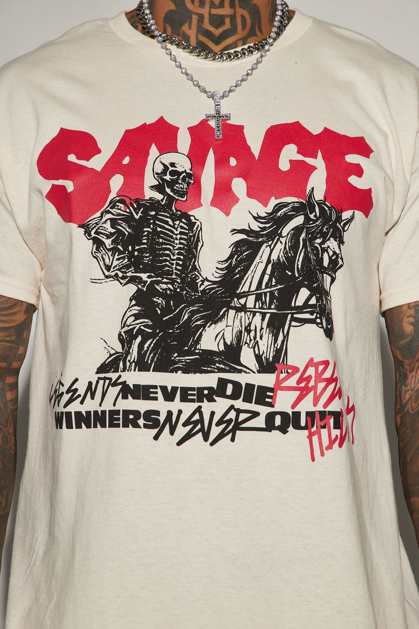 Rebel Hills Local Short Sleeve Tee - Off White sold by Fashion Nova product image thumbnail 3