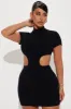 Alyson Snatched Mini Dress - Black sold by Fashion Nova