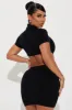Alyson Snatched Mini Dress - Black sold by Fashion Nova
