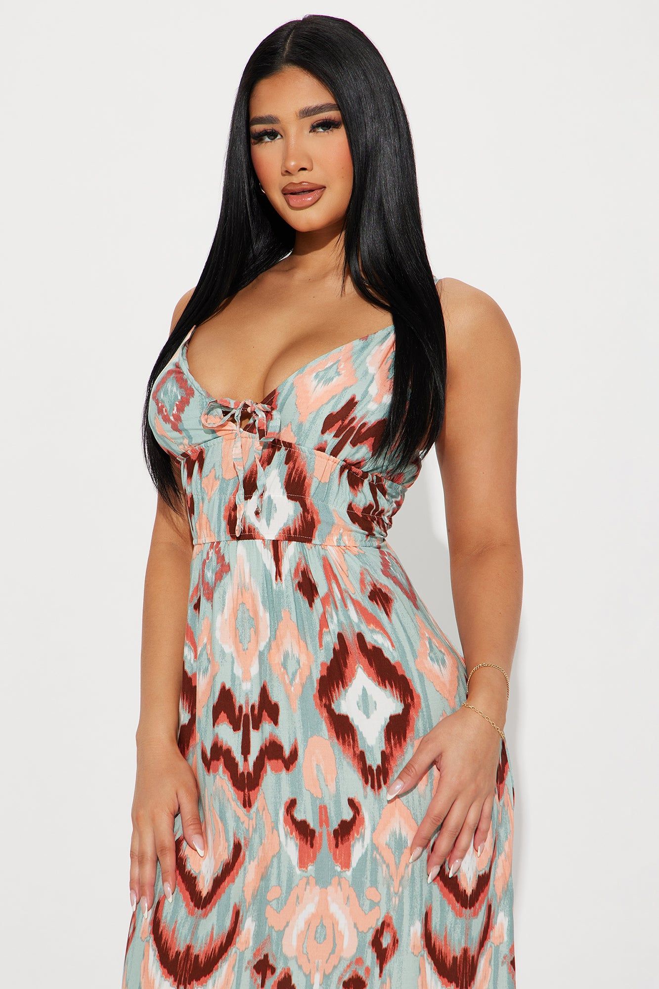 Leora Tribal Maxi Dress - Brown/combo sold by Fashion Nova product image thumbnail 2