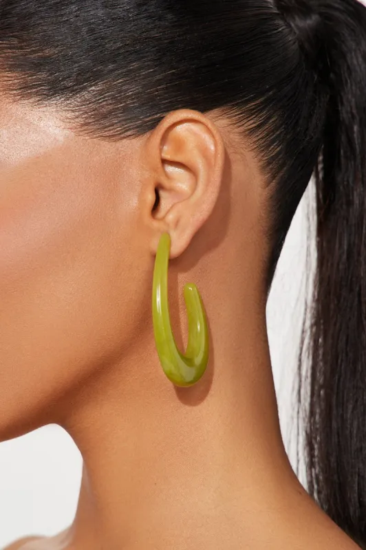 Endless Tropic Summer Earrings - Chartreuse sold by Fashion Nova