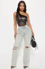 On Your Mind One Shoulder Bodysuit - Black sold by Fashion Nova