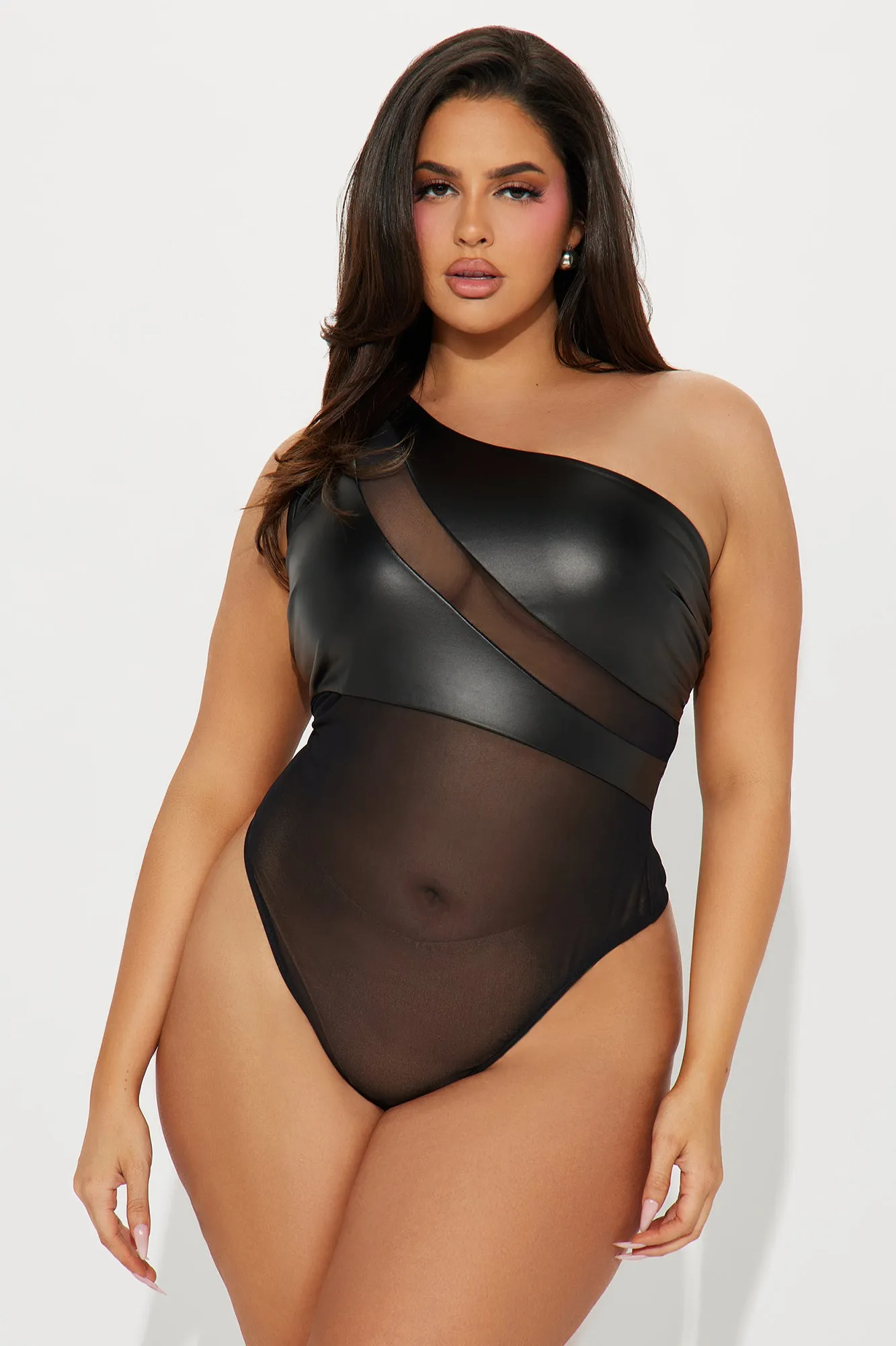 On Your Mind One Shoulder Bodysuit - Black sold by Fashion Nova product image thumbnail 5