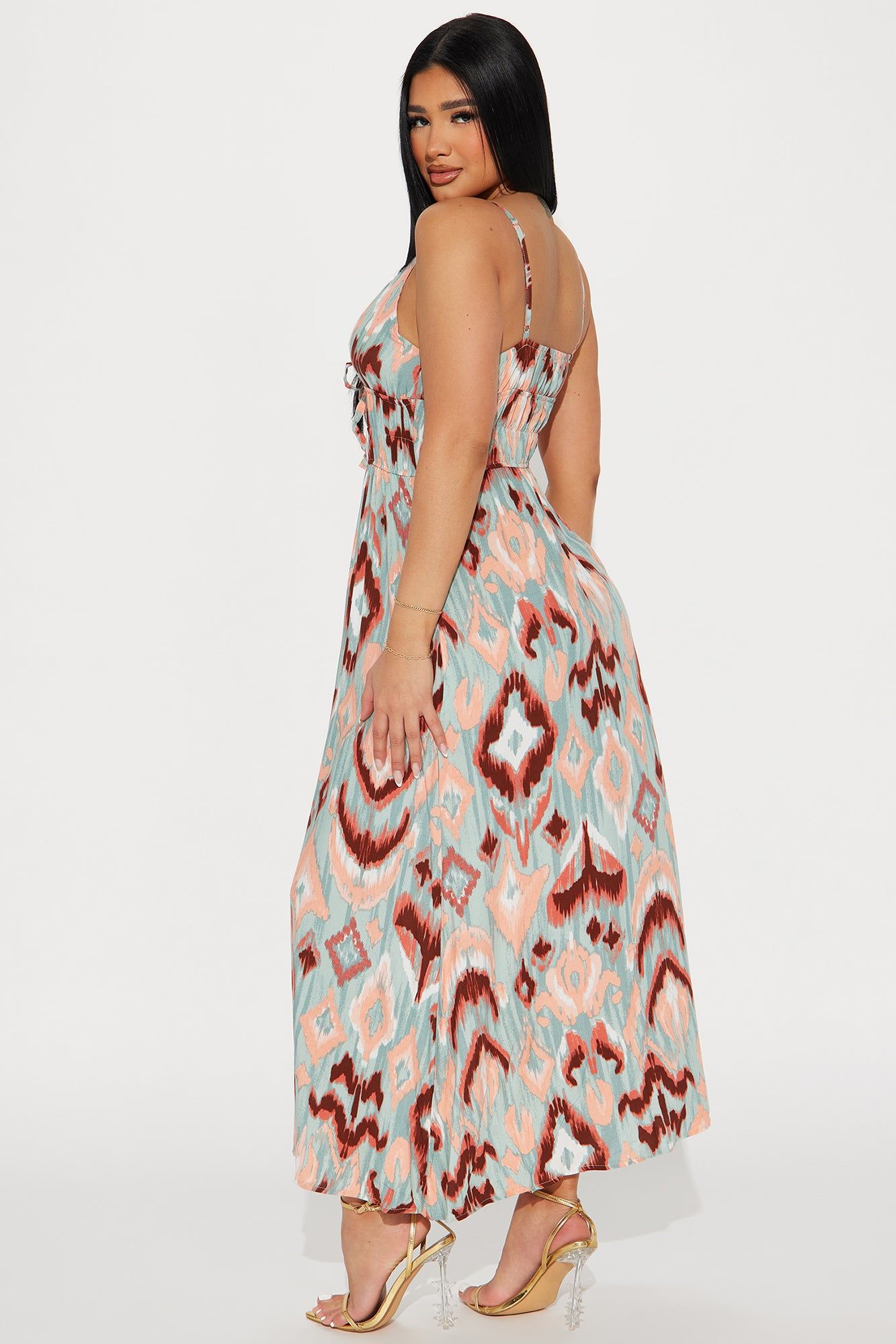 Leora Tribal Maxi Dress - Brown/combo sold by Fashion Nova product image thumbnail 3