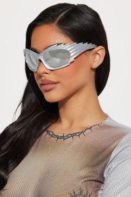 Better Act Fast Sunglasses - Silver sold by Fashion Nova