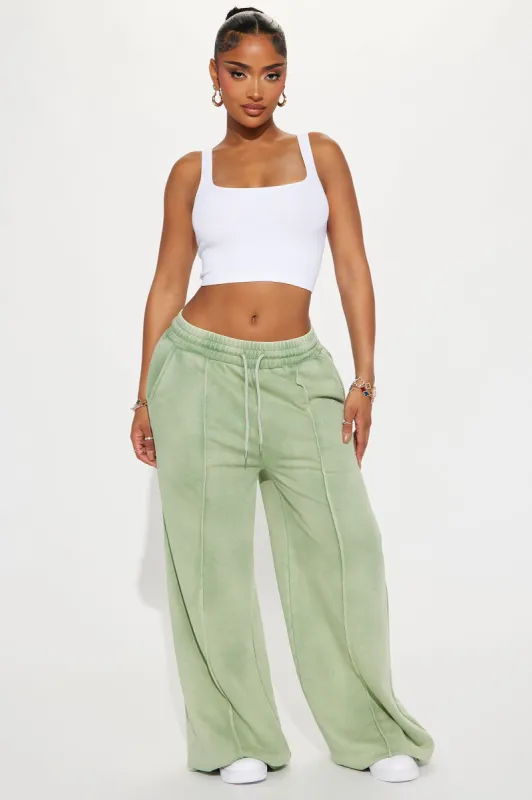 Pay No Attention Lounge Pant - Sage sold by Fashion Nova