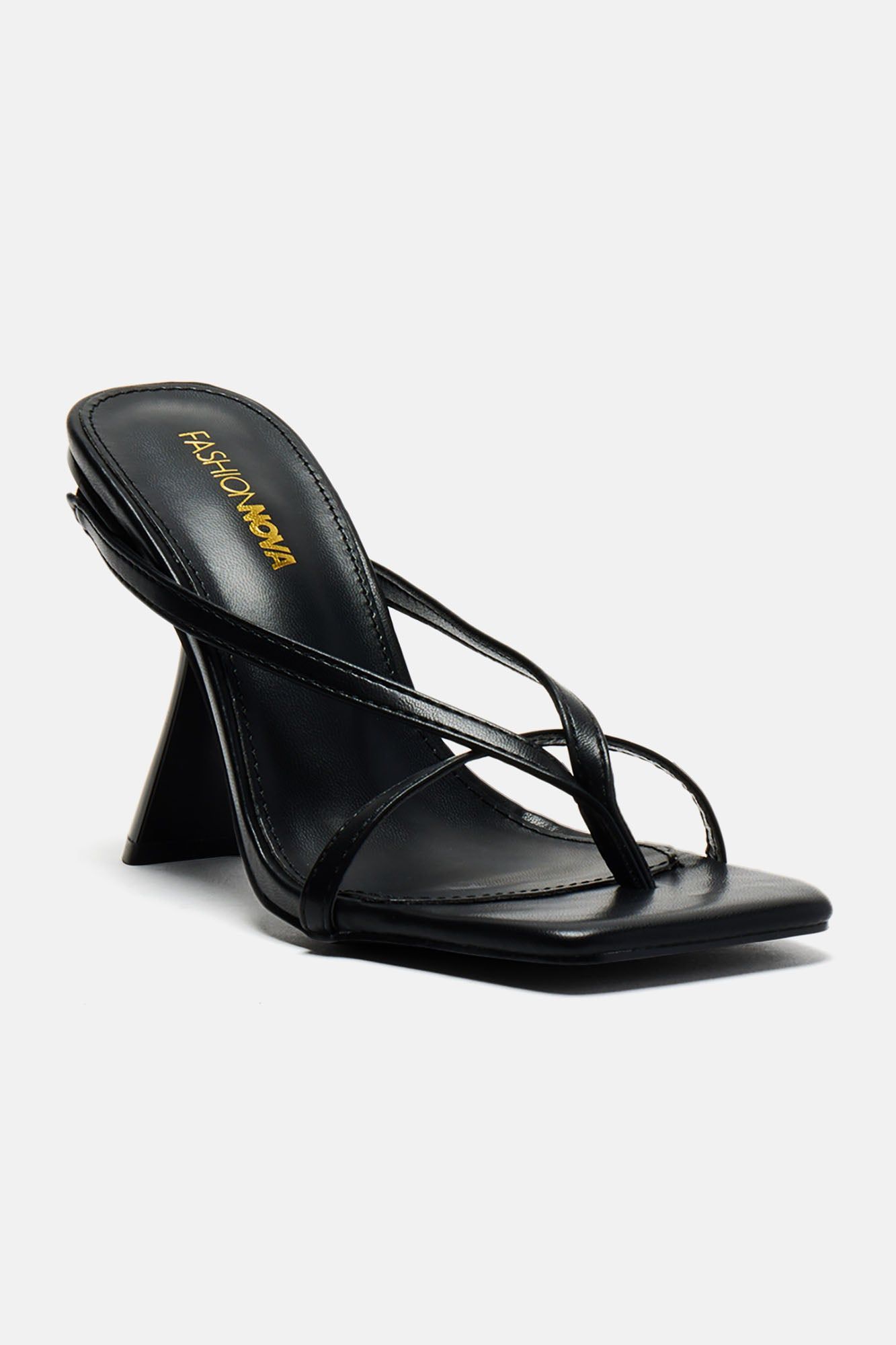 Never Lonely Heeled Sandals - Black sold by Fashion Nova