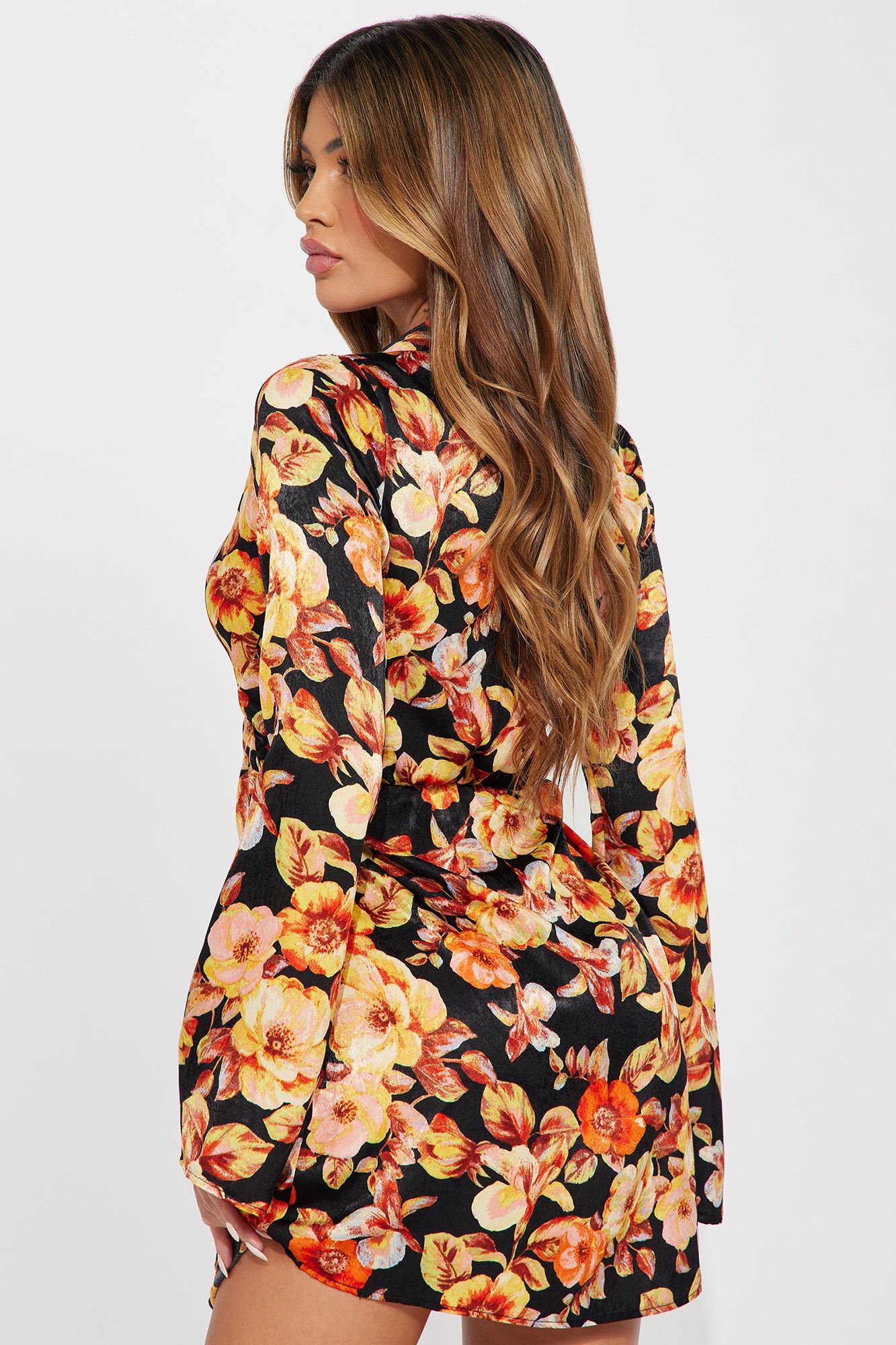 Summer Groove Floral Mini Dress - Black sold by Fashion Nova product image thumbnail 4