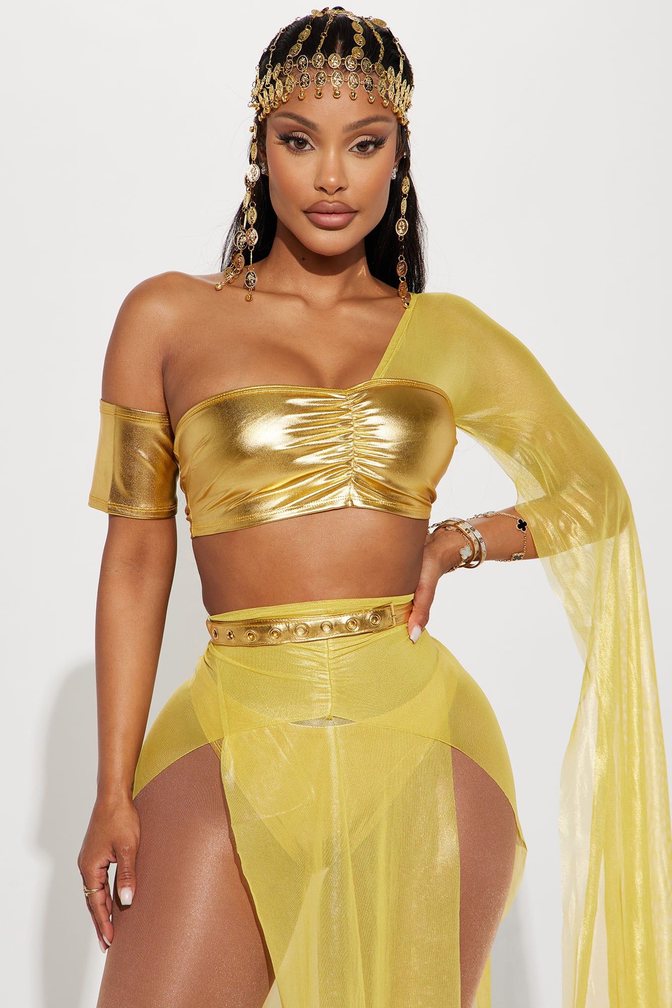 Glamorous Goddess 6 Piece Costume Set - Gold sold by Fashion Nova product image thumbnail 2
