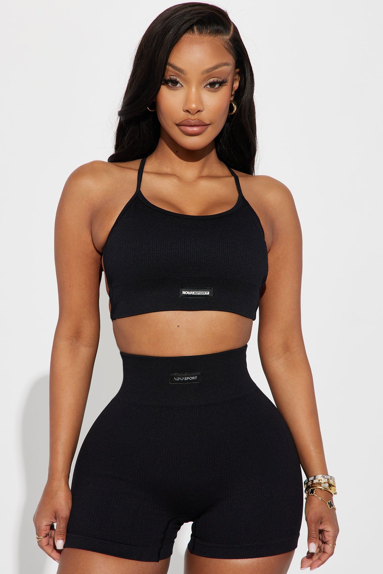 Effortless Emily Ribbed Seamless Sports Bra - Black sold by Fashion Nova product image thumbnail 2