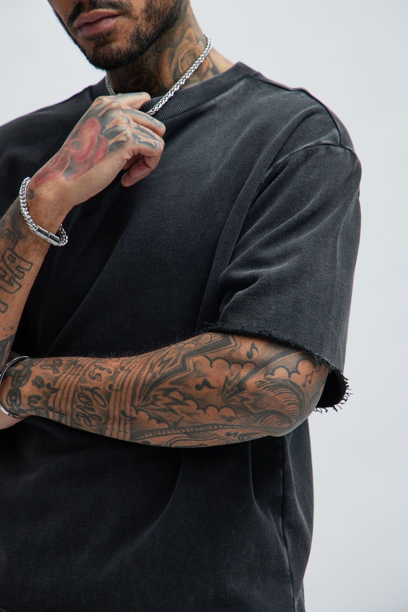 Tyson Heavy Wash Tee - Black Wash sold by Fashion Nova product image thumbnail 3