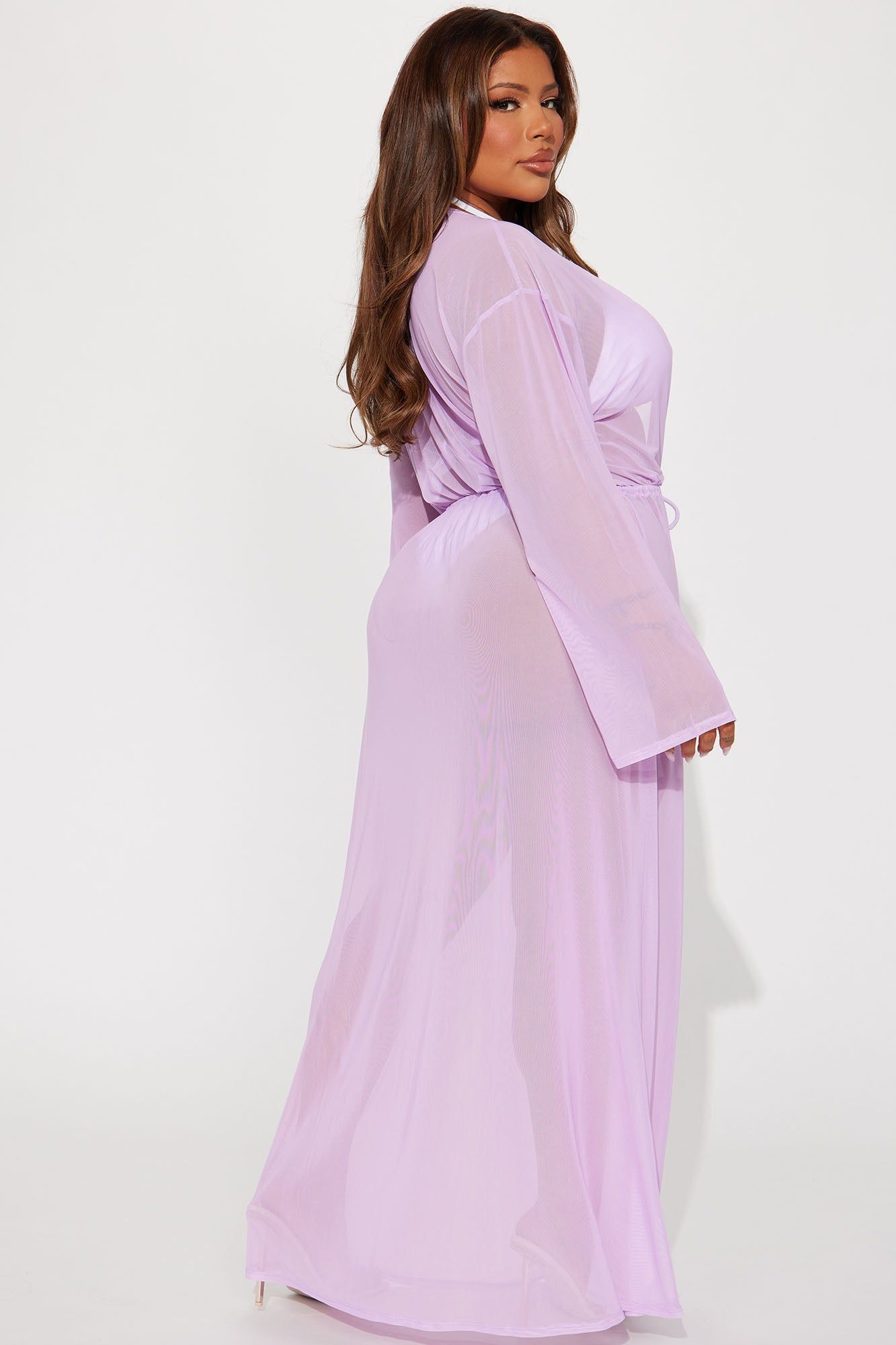 Sunbathing On Yachts Cover Up Kimono - Lavender sold by Fashion Nova product image thumbnail 6