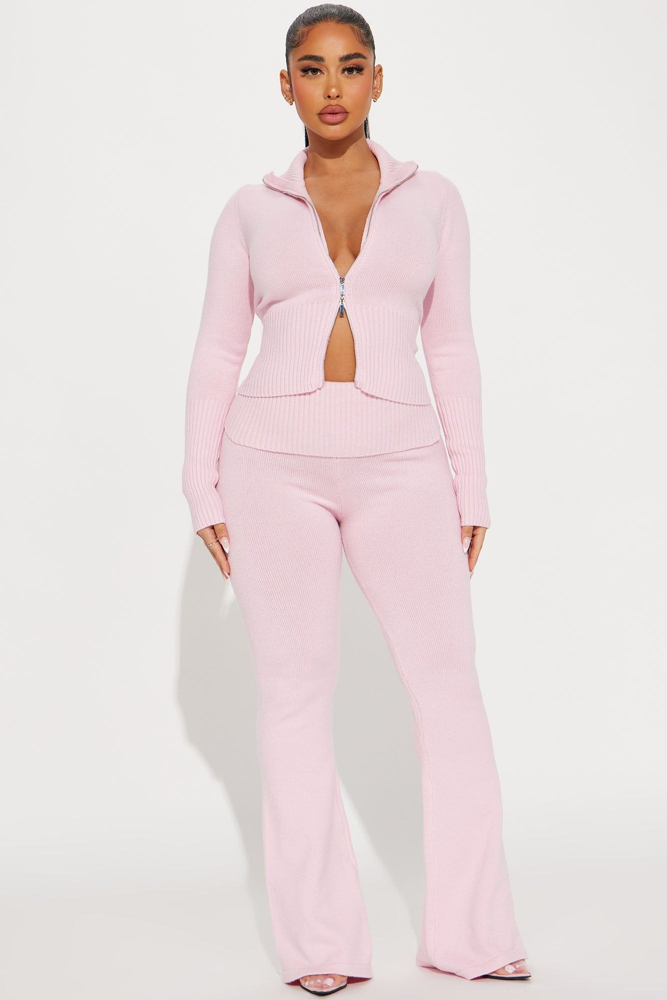 Baddie Energy Sweater Pant Set - Pink sold by Fashion Nova