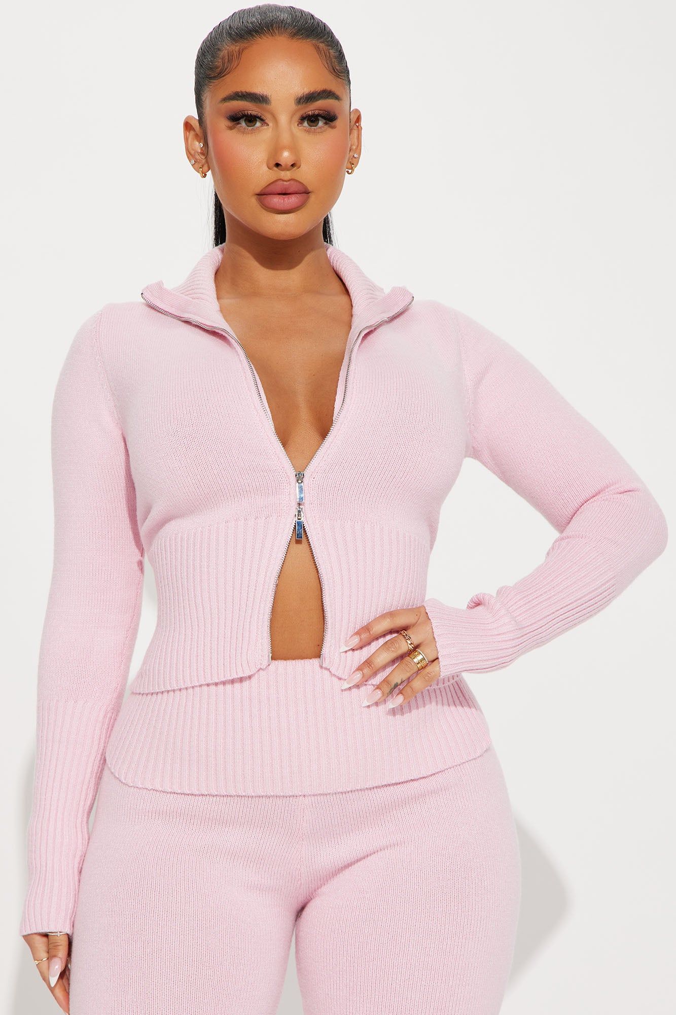 Baddie Energy Sweater Pant Set - Pink sold by Fashion Nova product image thumbnail 2