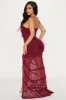 Kiana Mesh Maxi Dress - Wine sold by Fashion Nova