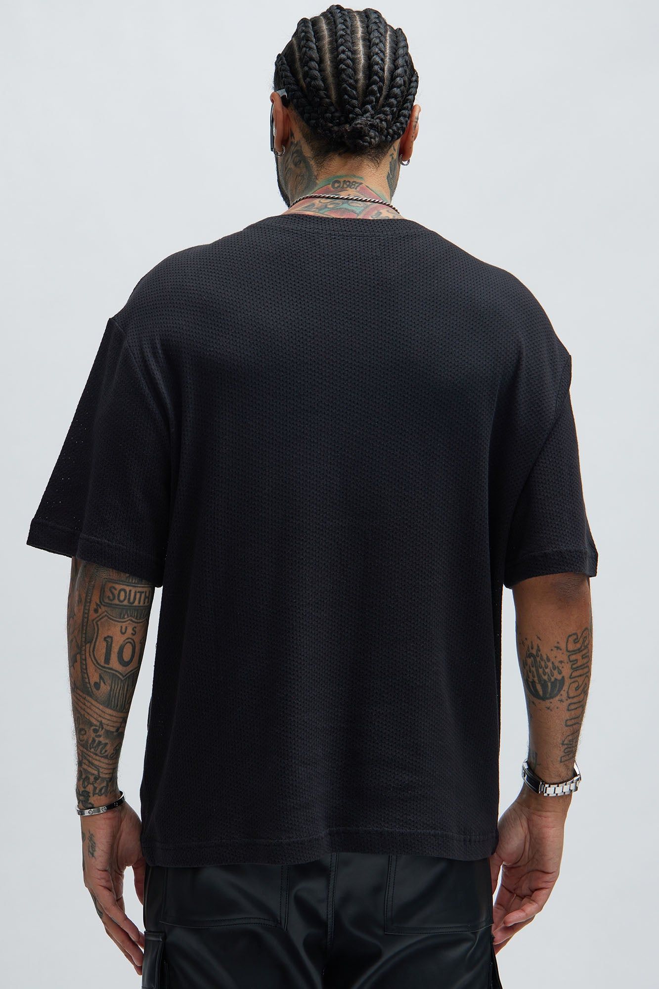 Randall Relaxed Textured Tee - Black sold by Fashion Nova product image thumbnail 4