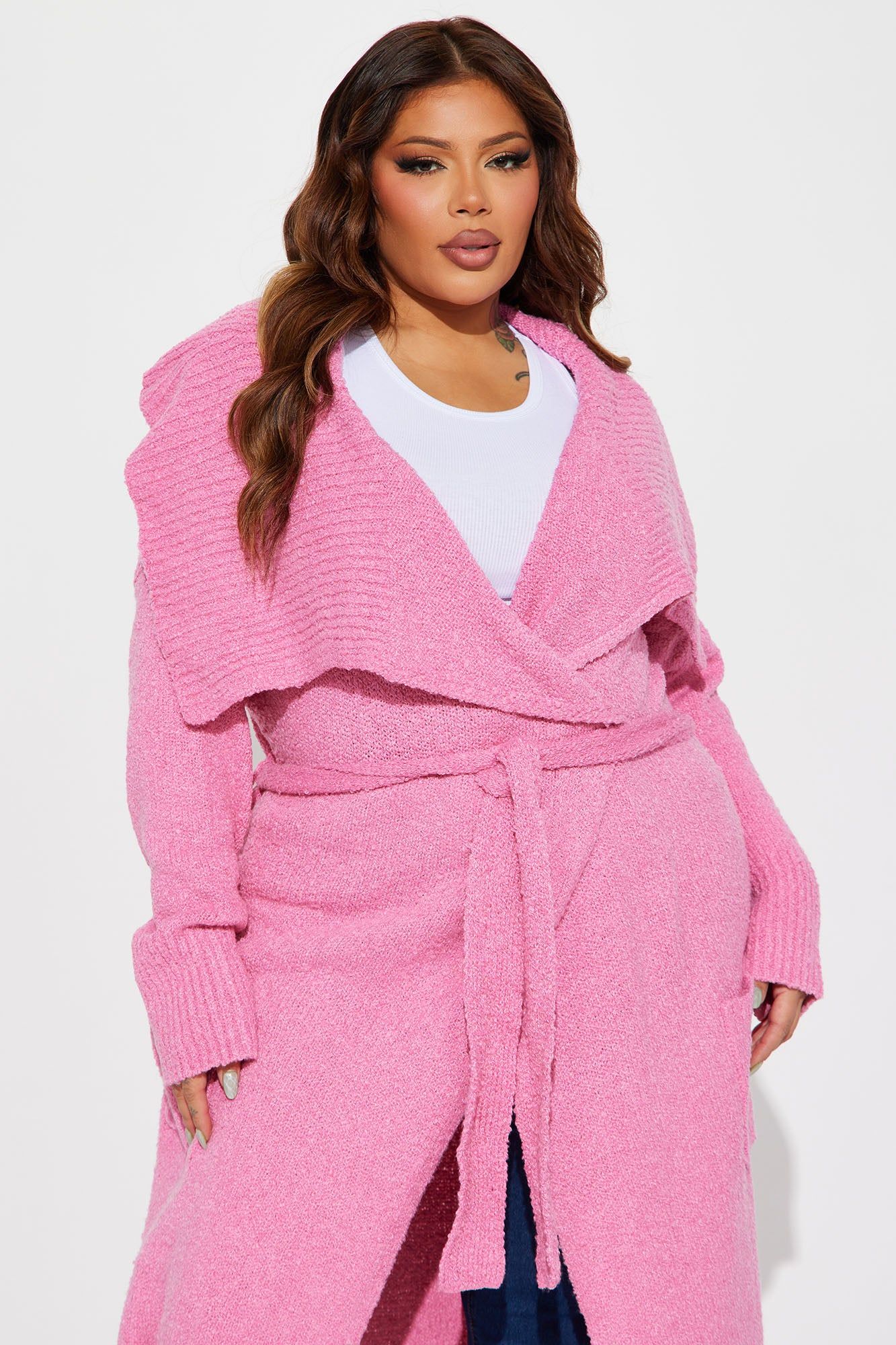 Coziest Feeling Cardigan - Pink sold by Fashion Nova product image thumbnail 2