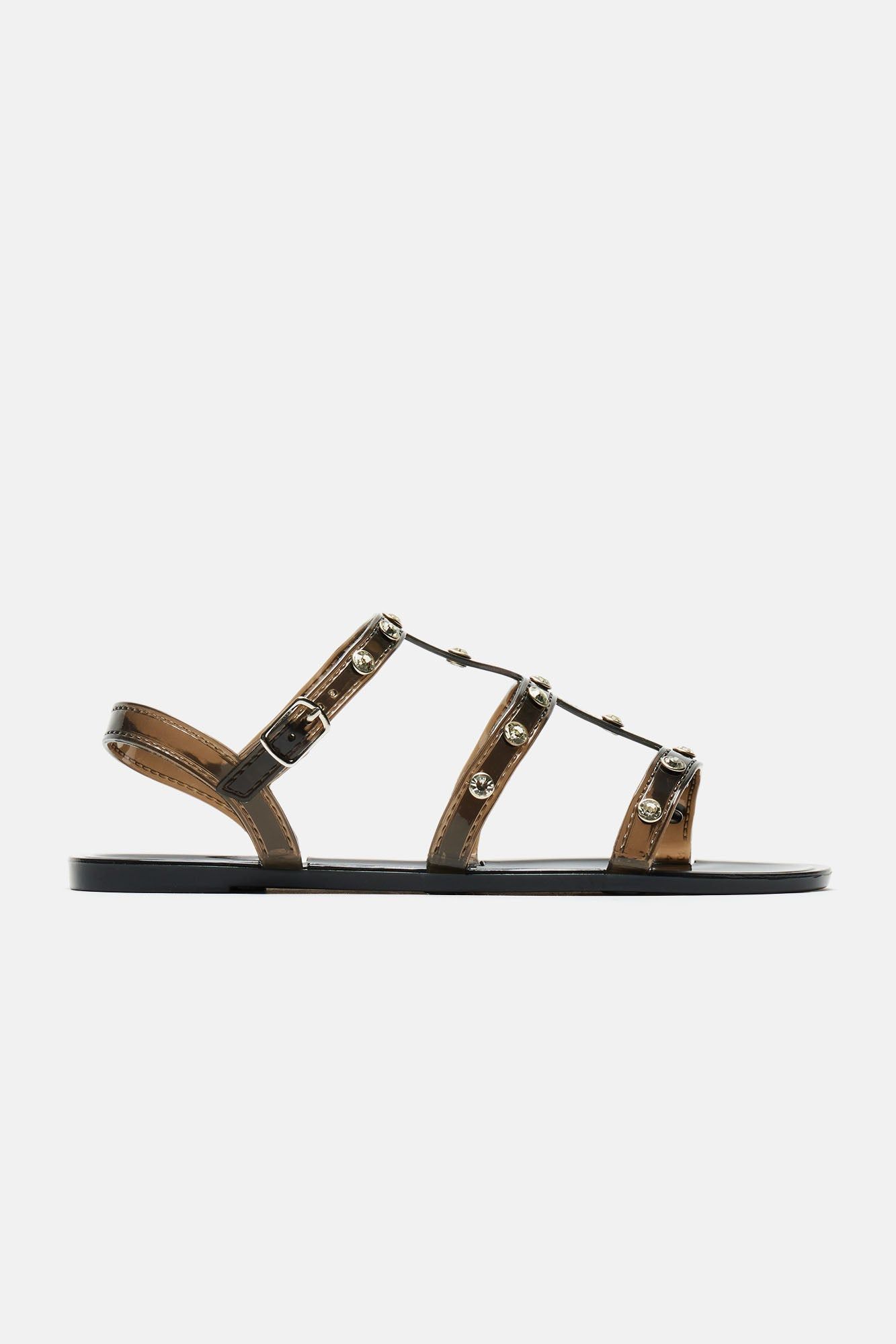 Mini Bling Bling II Flat Sandal - Black sold by Fashion Nova product image thumbnail 5