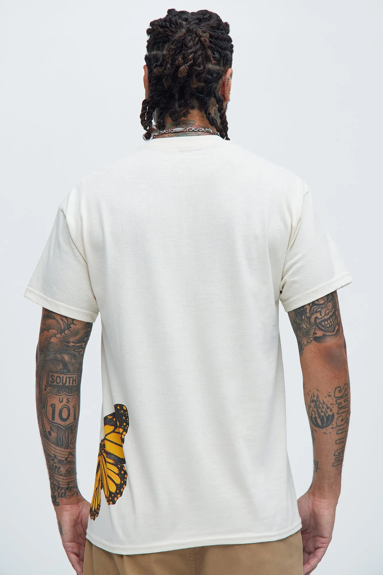 Trust None And Thrive Short Sleeve Tee - Natural/Combo sold by Fashion Nova product image thumbnail 4