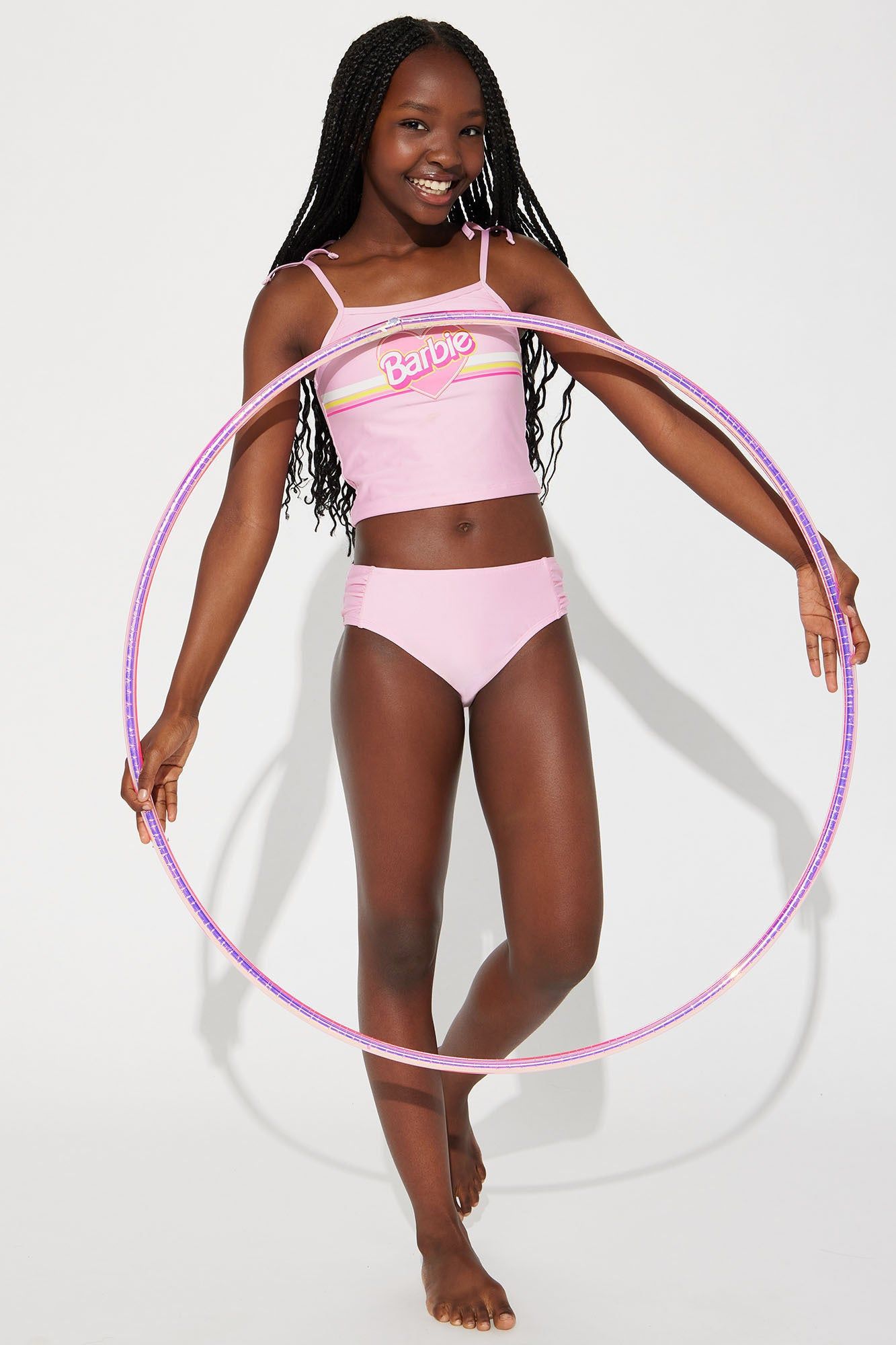 Mini Barbie Girl 2 Piece Tankini - Pink sold by Fashion Nova product image thumbnail 3