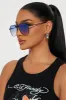 The Wright Flyer Sunglasses - Blue sold by Fashion Nova