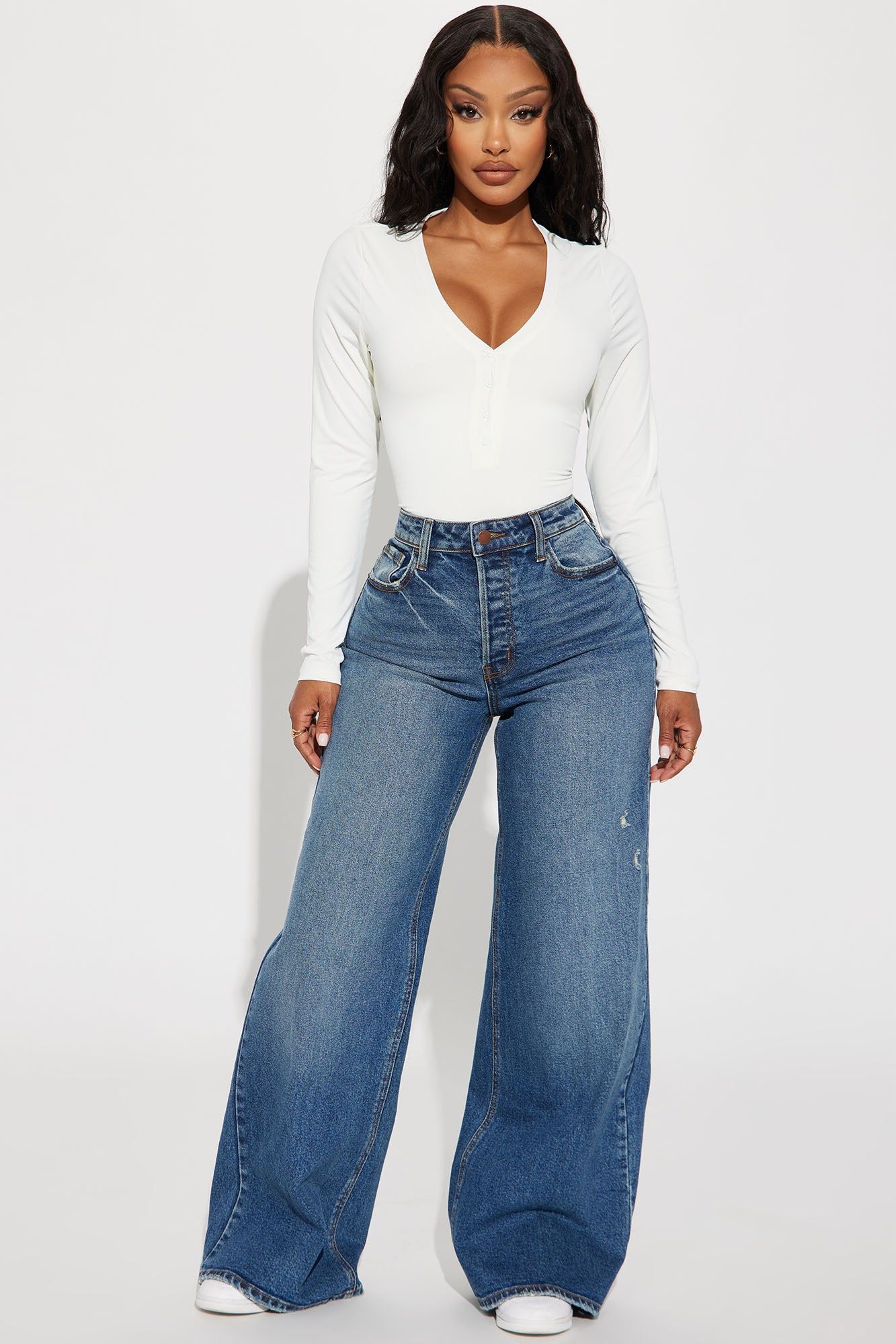 Katerine Double Layered Bodysuit - Off White sold by Fashion Nova product image thumbnail 3