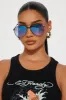 The Wright Flyer Sunglasses - Blue sold by Fashion Nova