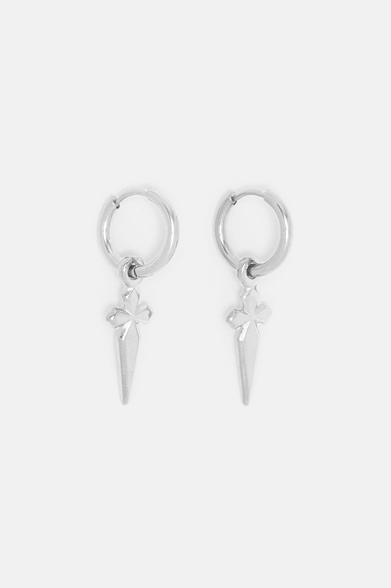 Cross Dangling Stainless Steel Earring Set - Silver sold by Fashion Nova product image thumbnail 3